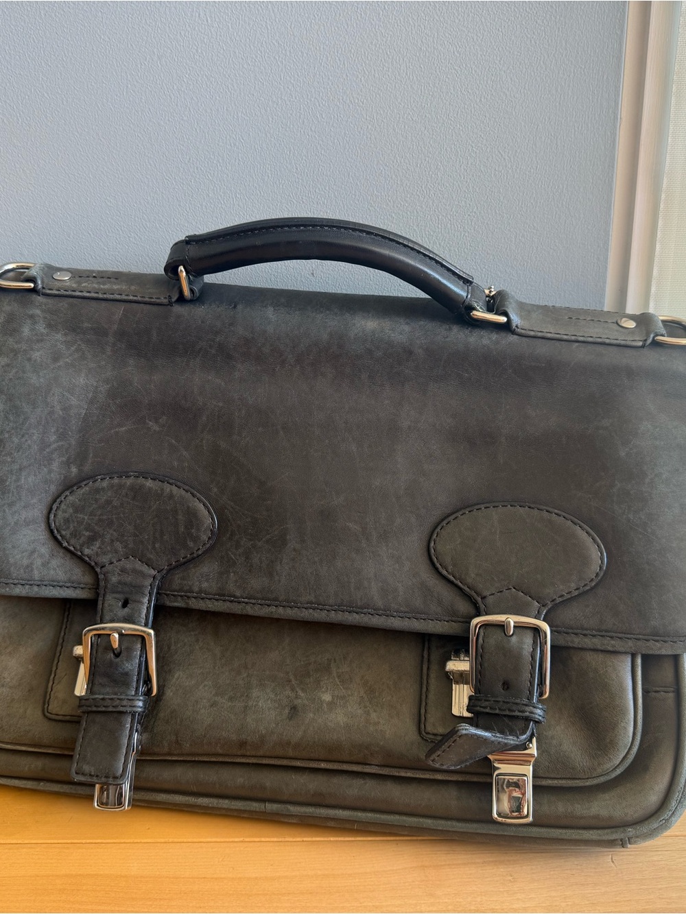 Gray coach  Leather Men’s Briefcase Bag